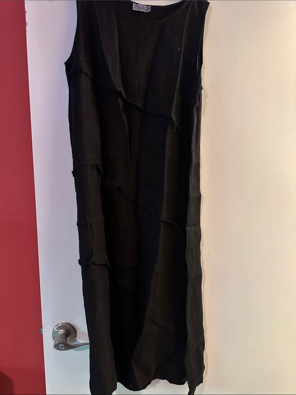 Black Linen Sleeveless Maxi Dress